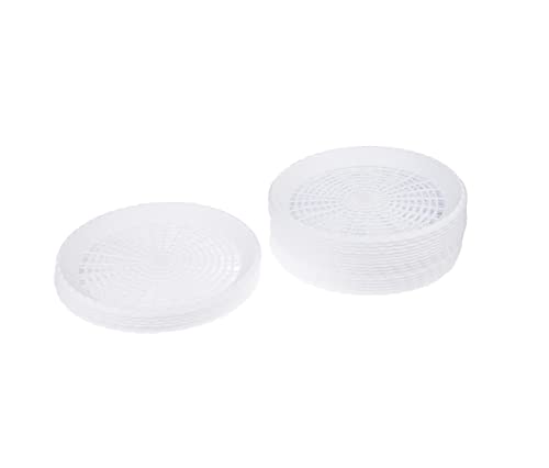 Soporte de placa de papel tejido resistente y reutilizable para platos de plástico blancos 3