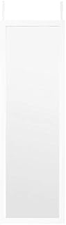Home Selections Over the Door Mirror - Full Length Overdoor Hanging Mirror, White