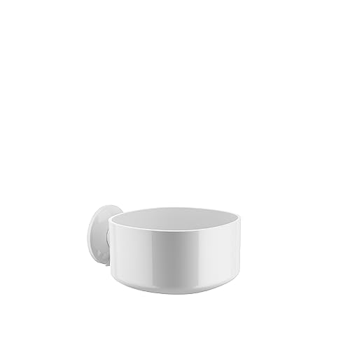 Alessi PL16 W Birillo Flaschenbehälter für die Dusche oder Badewanne aus PMMA, weiß mit Saugnapf