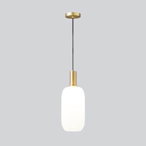 Lampe suspendue nordique anti-éblouissement en verre de lait pour chambre paisible