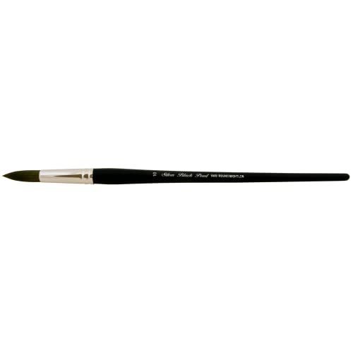 Silver Brush Limited 6400-10 Black Pearl Round Brush for Watercolor, Size 10, Long Handle