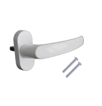 PVC Pencere Kolu – Plastik Cam Kolu, Evrensel Uyumlu, Vidalı Montaj, Dayanıklı Beyaz Pencere Açma Kolu