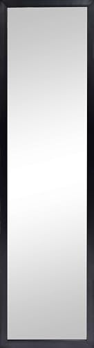 Modern Black Rectangle Wall Mirror, 13x49 Inches, Large Decorative Mirror