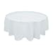 Haus und Deko Pełna przędza obrus serwetki z krawędzią atłasową hotel gastronomia obrus bieżnik na stół biały bawełna #1524 (okrągły 220 cm)