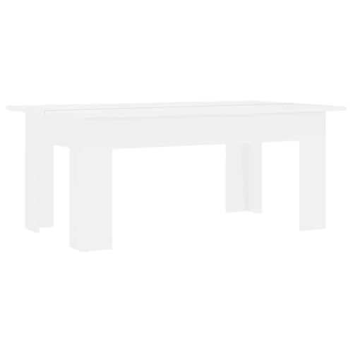 Table basse blanche facile à assembler pour ranger vos revues de salon - 2