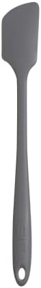 GIR: Get It Right Premium Silicone Spatula - Non-Stick Heat Resistant Kitchen Spatula - Perfect for Baking, Cooking, Scraping, and Mixing - Skinny - 11 IN, Grey