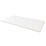 Kaboon 60x24 White Tabletop Only, One Piece Wood Table Top for Standing Desk, Laminate Wood Countert