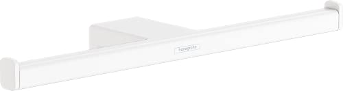 Preisvergleich Produktbild hansgrohe Doppel-Toilettenpapierhalter AddStoris, Doppelpapierrollenhalter Mattweiß, 2 Rollen