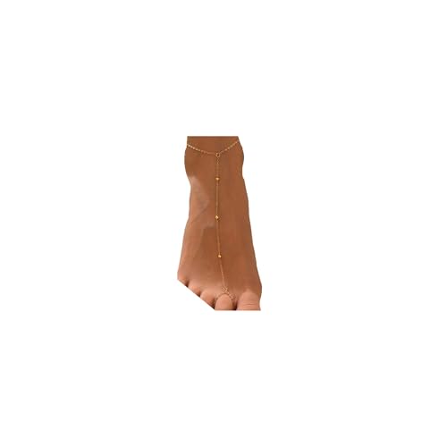 Kyazeo Dainty Gold 3-Bead Anklet