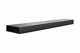 Golden Flame 72 Inch Non-Combustible Metal Fireplace Mantel Shelf - Heavy-Gauge Steel Floating Mantel - Heat Shield for TV Above Fireplace - Matte Black - Made in USA