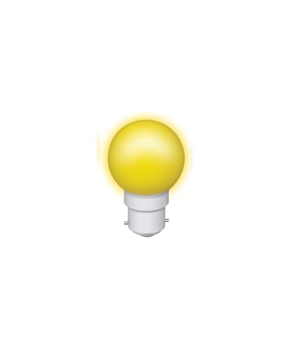 Vision-EL 77645C Ampoule LED, Aluminium/Polycarbonate, B22, 1 W, Jaune, (H x L)-67 x 45 mm 77645C