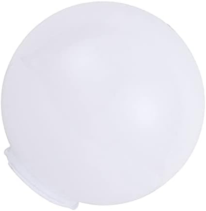 Toddmomy 1pc White Acrylic Lamp Post Globe Round Light Globes Replacement Lampshade Covers for Light Fixture ( 15X15X15CM )