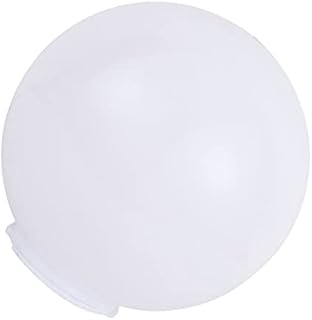 Toddmomy 1pc White Acrylic Lamp Post Globe Round Light Globes Replacement Lampshade Covers for Light Fixture ( 15X15X15CM )