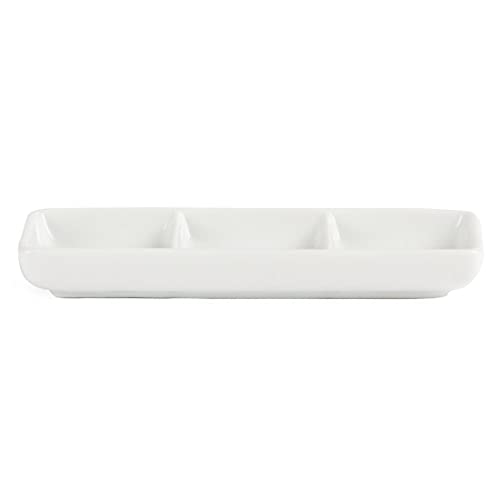 Plato de 3 secciones Olympia C336 blanco para hostelería profesional 4