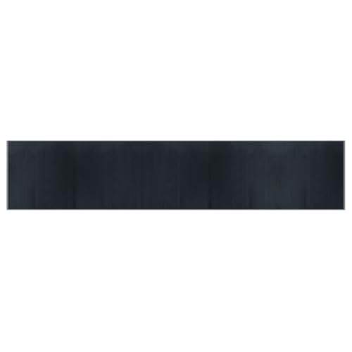 Tapis moderne en bambou gris de prestige 100 x 1000 cm