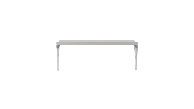 8.6" X 16" Stainless Steel Shelf, Wall Mounted Floating Shelving - View #3