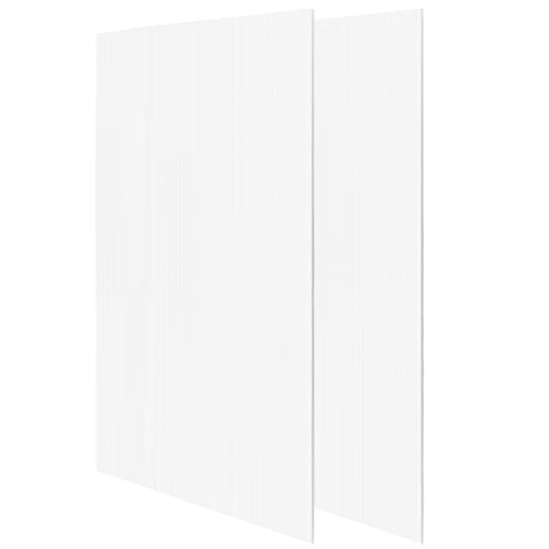 Image of MOUYAT 15 Pack 18 x 24 Inch Large White Corrugated Plastic Sheets, 5 /32 Inch 4mm Thick Waterproof Corrugated Plastic Sale Sign Blank Board for Dividers, Poster Board, Yard Making Signs