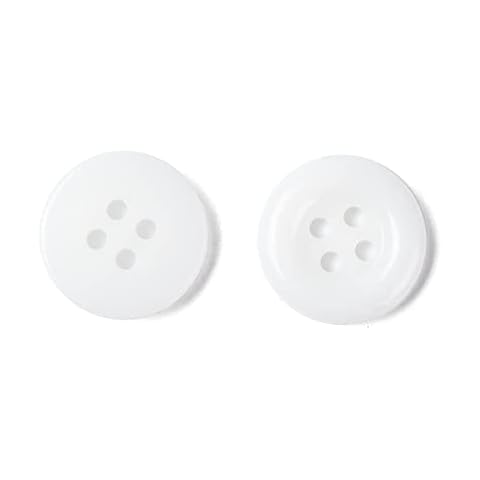 Boutons Plastiques Blancs 12 mm - LA BOUTIQUE DE KARINE Cover