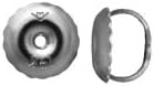 14K Solid White Gold Threaded Screw on Screw off Replacement Earring Back-1 Single Piece