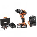 Perceuse à percussion AEG 18V - 2 batteries 2.0 Ah - chargeur - Coffret d'accessoires 30 pièces BSB18C2LI-202CKIT1