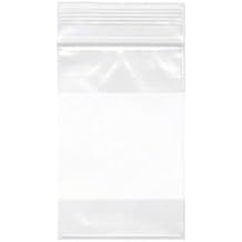 Dazzling Displays 100-Pack 2 Mil Transparent Small Plastic Clear Resealable Poly Bags 6 x 9 Inch with Writable White Block - Ideal for tiny items like beads, jewelry, and other small parts.