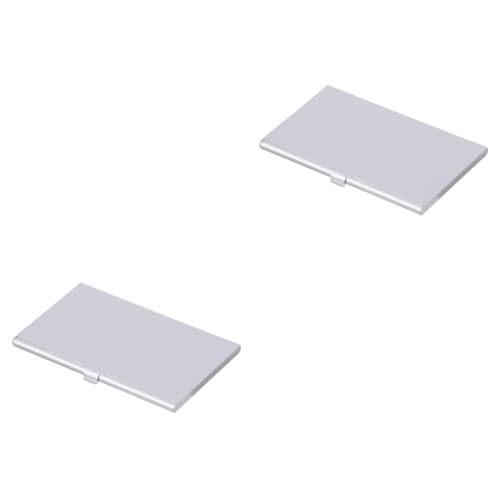 Angoily 2pcs Aluminum Sim Card Holder with Needle Slot Compact Phone Number Storage Organizer for Home Shop Use and Chip Bag Silver Keeps Sim Cards Organized