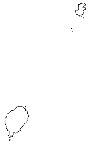 ConversationPrints Sao Tome and Principe Blank Map GLOSSY POSTER PICTURE PHOTO PRINT BANNER