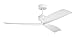 Craftmade - Rafiki 52 in. Indoor/Outdoor White Finish Ceiling Fan w/ 6 Speed Wall Control -  RFK52W3
