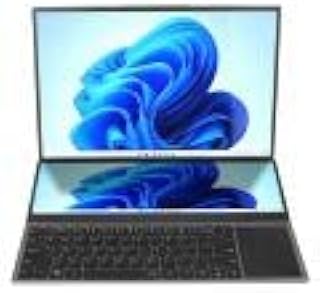 Laptop de Tela Dupla, Laptop HD de 16 Polegadas Com Subtela Sensível Ao Toque de 14 Polegadas, para CPU Principal, 1920x1200, SSD 8G DDR4 128G, Bateria de 13600mAh, para Windows (Plugue UE 100‑240 V CA)