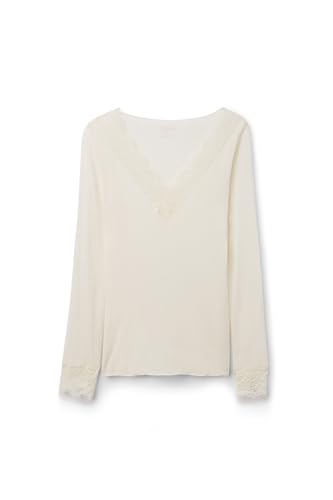 Woman's Ultralight Cashmere Lace Long Sleeve Shirt