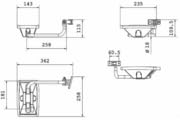 Specchio Retrovisore Sinistro Ama 235x140 mm con Braccio 240 mm