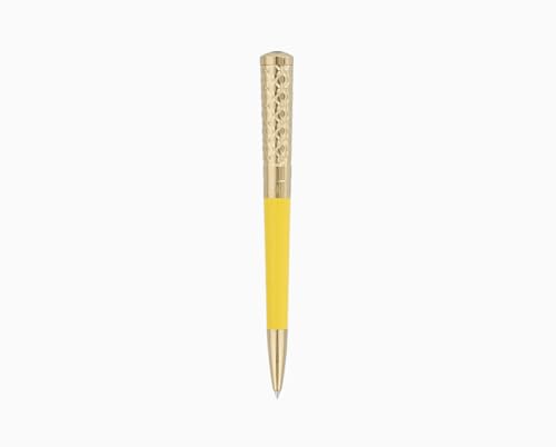 Stylo bille S.T. Dupont Liberté haut de gamme en laque vanille et finitions dorées