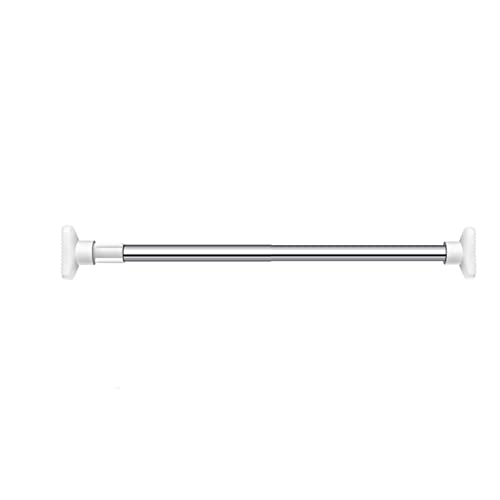 Barra para Colgar Ropa de Acero Inoxidable Barra Telescópica Sin Taladro Multifunción Palo de Cortina para Baño (Plata A) Cover