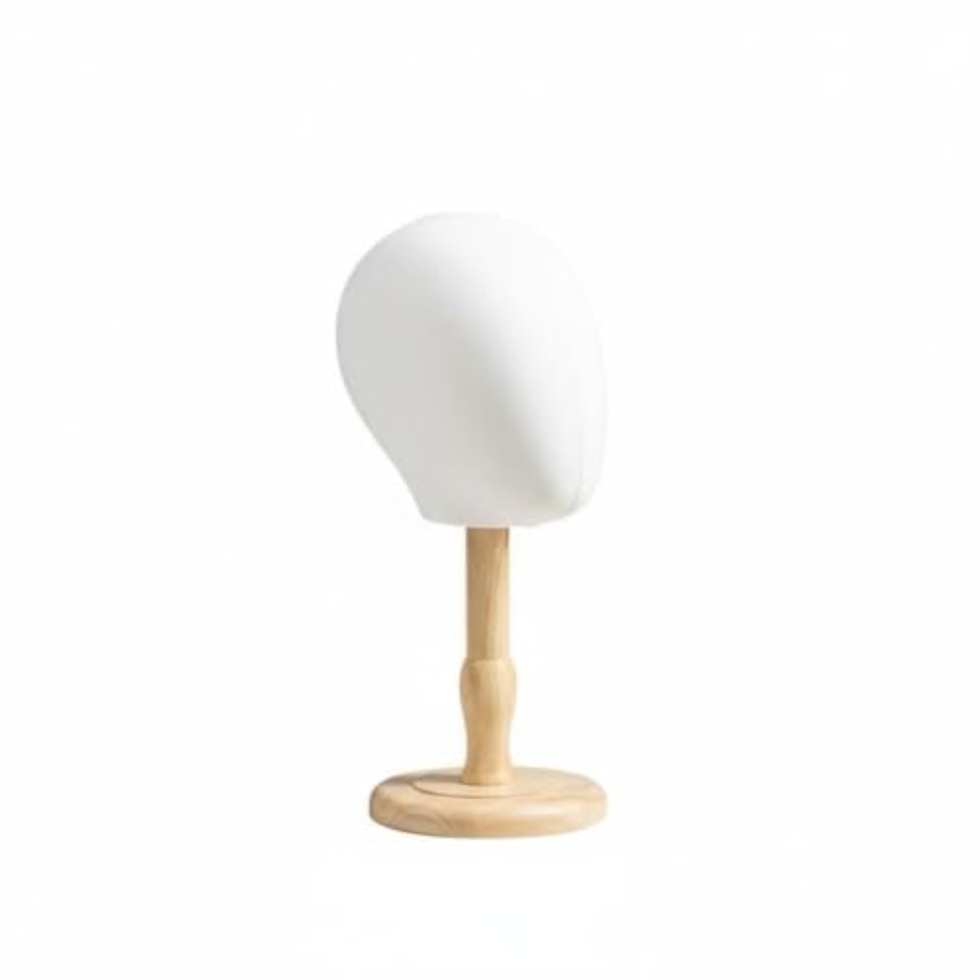 Linen Covered Textile Head Stand, Professional Display