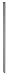Toilet Part, 70in.H, 7in.W, Gray