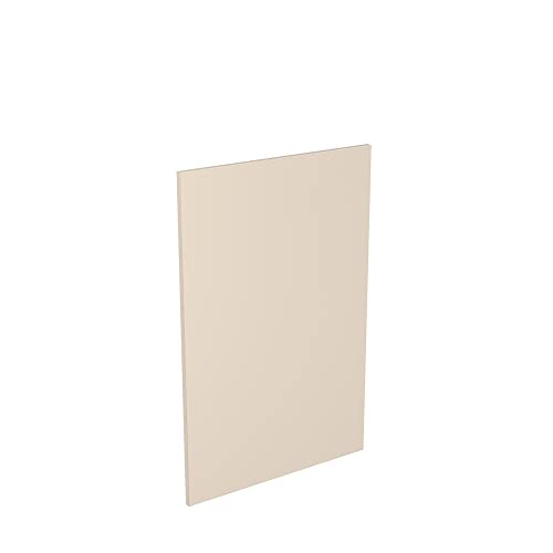 Kitchen Kit Flatpack Unit - J-Pull Door - Screwless Quick Build Kitchen - Panel - Base End - 600x900mm - Cashmere Matt