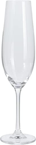 Galvog® Set of 4 Champagne Flutes Crystal Clear Champagne Glasses 260ml - Lead Free Classic Elegant Glass Set for Wedding Anniversary Parties Gift Set
