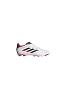 adidas Performance Goletto IX Firm Ground/Multi Ground Kids' Football Boots, White/Core Black/Better Scarlet, 2 US