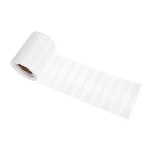 Housoutil 500 piezas Etiquetas Adhesivas para Joyería Grande Etiquetas Kraft Resistentes con Adhesivo Fuerte para Collares Anillos y Pulseras Superficie Blanco para Escritura o Impresión