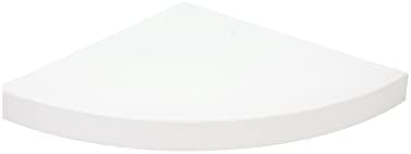 HERSIG - Estante Esquinero Curvo Flotante de Pared Madera Blanca ...