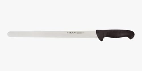 Arcos Couteau Fiambre Flexible 35 cm - Lame Acier Inoxydable NITRUM - Durabilité et Précision - Manche Polypropylène Noir - Série 2900