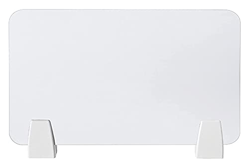 Déflecteur mobile screen clip blanc pour bloquer les regards et diviser les tables