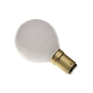 5x Opal Golf Ball Bulb 25w SBC (B15) Small Bayonet Cap