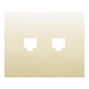 Bjc iris - Tapa adaptadora 2 conectores rj45/rj11 beige
