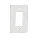 Square D X Series Wall Plate for Outlet and Light Switch, Mid Size Plus 1 Gang, Matte White (SQWS141001WH)