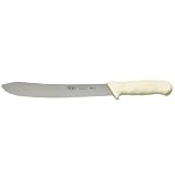 Winco 10' Butcher Knife, White PP Hdl