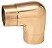 CRL Polished Brass Sharp Radius 90186; Corner for 2" (50.8 mm) Tubing