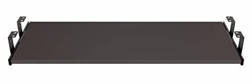 FIX&EASY Tastaturauszug mit Tastaturablage 800X400mm anthrazit Dekor, Auszugschienen schwarz 400mm mit Einrastfunktion, Set Ablage und 27mm Auszug mit Verriegelung für Tastatur Maus Keyboard Laptop Cover