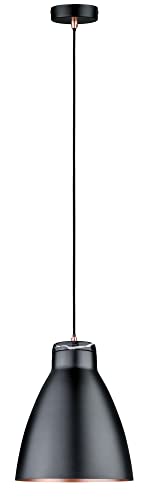 Paulmann Negro Cobre Mate 79609 Neordic Roald máx. 1x20 W, Colgante para lámparas E27, luminaria de Techo 230 V Metal/mármol, sin Fuente de luz