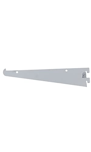 8 Inch Chrome Metal Shelf Bracket For Slotted Standard - ½ Inch Slots 1 Inch On Center - Pack Of 6 #TOP10